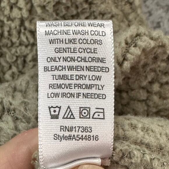 Koolaburra by UGG Women's Size Small Fleece Hooded Pullover 1/4 Zip Tan Cozy - Picture 6 of 9